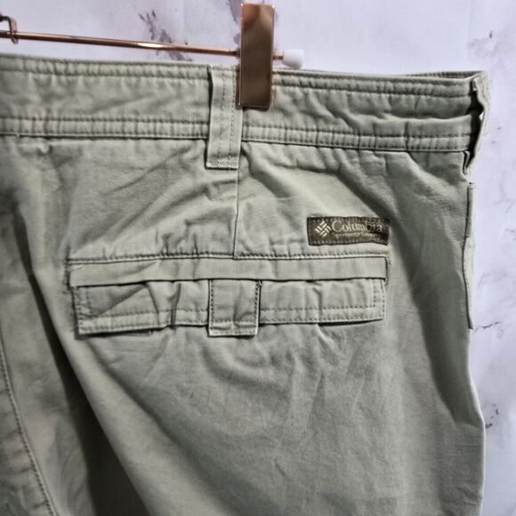 Columbia Pants Mens 40 X 30 Khaki Tan Cotton Canvas Straight Leg Twill Ripstop - Picture 10 of 11